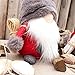 FUNPRT Handmade Swedish Tomte Santa Gnome Plush,Santa Scandinavian Gnome Plush Birthday Present Holiday Home Ornaments Christmas Santa Decoration Table Decor,Grey
