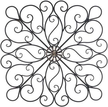 Metal Art Decor Mural Volutes Ref Decoration Moderne En Fer Forge Decoration Murale Amazon Fr Cuisine Maison