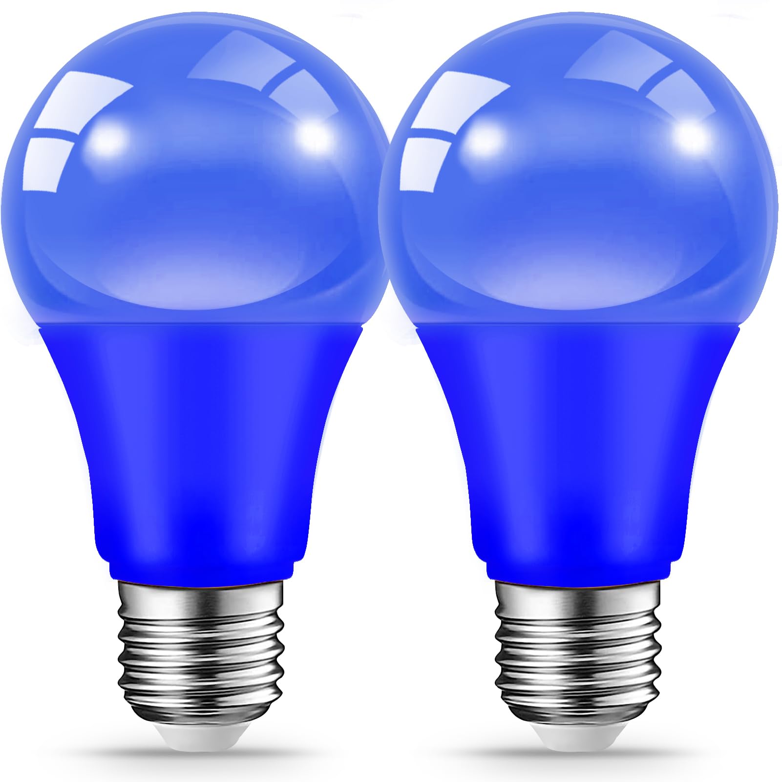 Photo 1 of JAHEKS Blue Light Bulbs for Outdoor Porch, 9W(60W Equivalent) E26 Base LED Colored Bulb for Christmas, Halloween,Wedding,Party,Bar,Holiday Lighting,Home Decor, 2-Pack