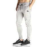 BROKIG Men's Zip Joggers Casual Gym Workout Track Pants