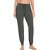 EASWEET Bamboo Viscose Pajama Bottoms Women Drawstring Waist Pajama Pants with Pockets