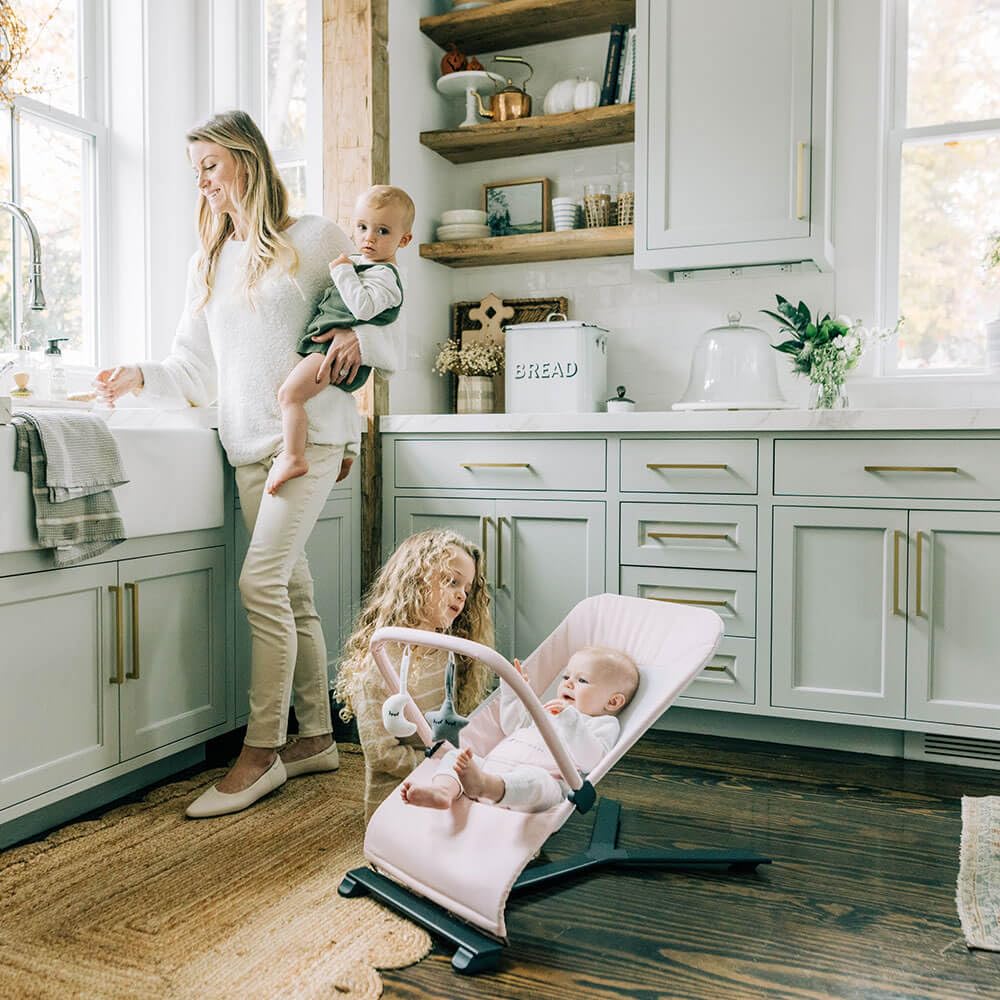 Baby Delight Alpine Deluxe Portable Bouncer | Infant | 0 – 6 Months | Peony Pink