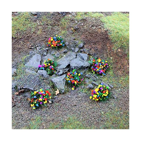 War World Scenics 4mm Wald Blumen Selbstklebende Statische Grasbüschel x 100 - Modellbau Modellbahn Landschaftsbau… – Bild 5