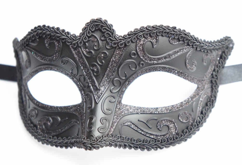 Danz Etta – Black Mask For Women Glitter Venetian Style Eye Mask DN7331