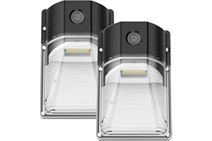 G GJIA 30W LED Wall Pack Light, Dusk to Dawn Outdoor Lighting Sensor, 3600LM, 5000K, LED Outdoor Wall Lights, 120Vac IP65 Waterproof Security Flood Light for Commercial, Porch, Garage, Garden, 2 Pack