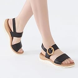 UBFEN Womens Flat Sandals Arch Support Open Toe