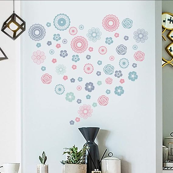 Pegatina Habitacion Nina Flores Romanticas Vinilos Para Armarios