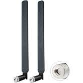 Superbat High Gain 12dBi Dual Band WiFi Antenna 2.4GHz/5GHz 5.8GHz Omnidirectional RP-SMA for Router, Wireless Access Point, Security Cameras (2 Pack)​