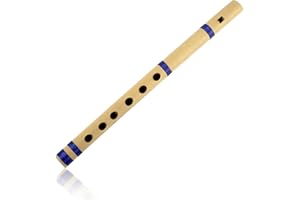 11 Inch Authentic Indian Wooden Bamboo Flute in 'D' Key Fipple Woodwind Musical Instrument Recorder Traditional Bansuri Handc