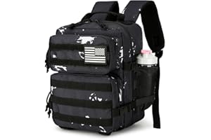 HONGXINGHAI 9L Mini Tactical Backpack for Men and Women, Tactical Backpack Small for Hiking, Small Tactical Bag (Black Lightning)