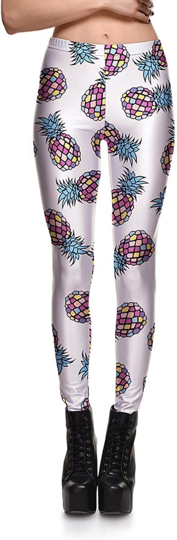 Amazon Yogloversヨガパンツレギンスパイナップルプリントグラフィックレギンスセクシー16冬ホットスタイルbutt Lift Us サイズ 5l カラー ホワイト レギンス スパッツ 通販