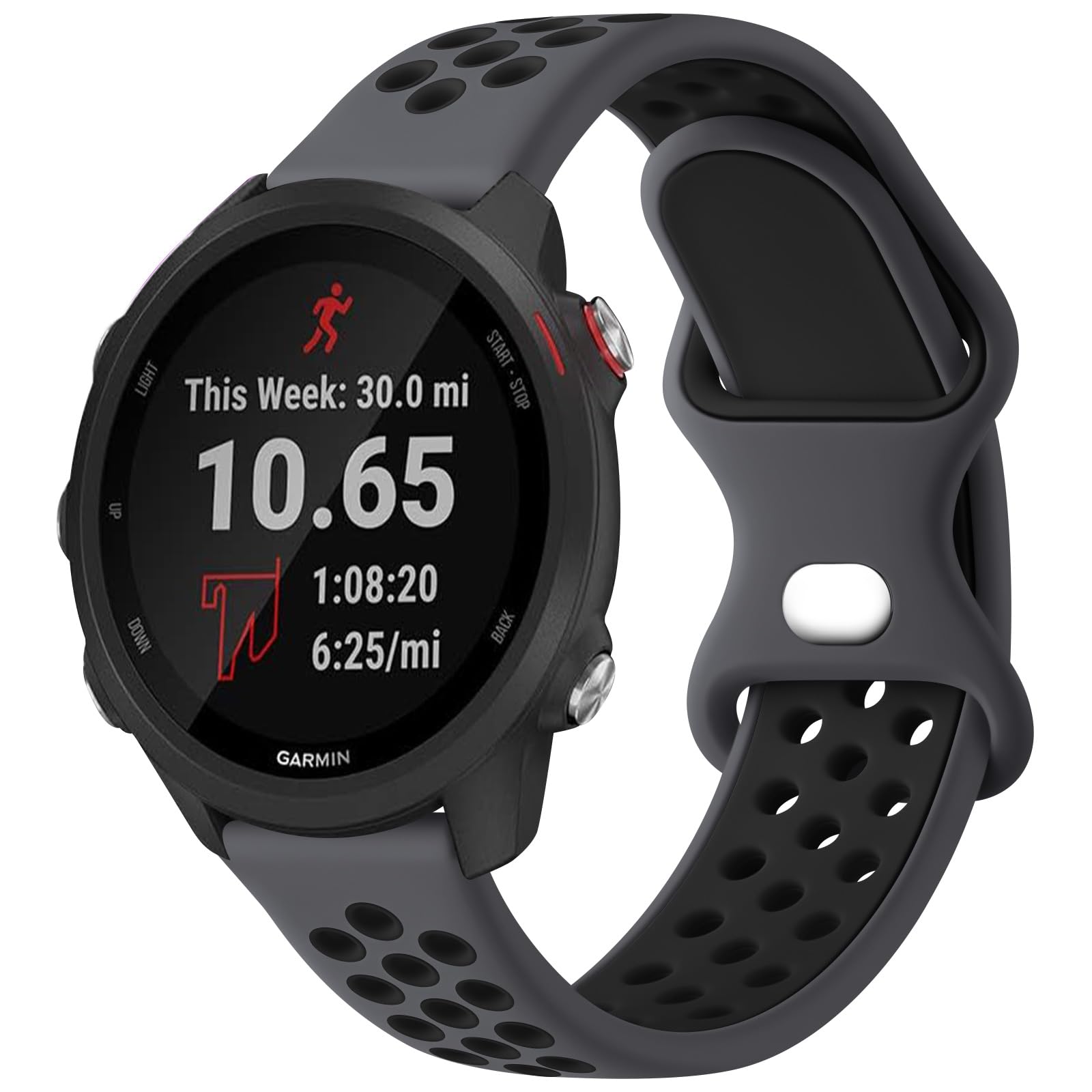 Photo 1 of Meliya Bands Compatible with Garmin Forerunner 245/645 Band, Forerunner 55/158 Band, 20mm Replacement Soft Silicone Sport Band for Garmin Forerunner 645/245 Music, Forerunner 55/158 Smart Watch