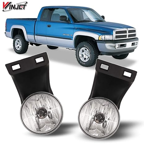 Winjet Wj30 0184 09 Oem Series For 1994 2002 Dodge Ram Clear Lens Fog Light Ch2592120 Ch2593120