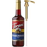 Torani Syrup, Pomegranate Flavoring for Drinks, Pump Included, 25.4 Fl Oz | Sweeten &amp; Add Dazzling Flavor to Dirty Sodas, Iced Tea, Lemonade, Italian Sodas | Made with Pure Cane Sugar