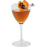 Restaurantware-Vetri 5 Ounce Nick And Nora Glasses, 24 Dishwashable Martini Glasses - No Lead, Vintage Inspired, Clear Glass Cocktail Drinkware, For Hosting Parties, Serve Whiskey, Gin And More