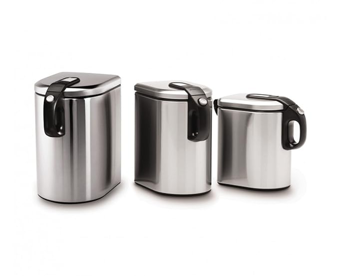 simplehuman Slim Canister Set FingerprintProof Brushed Stainless