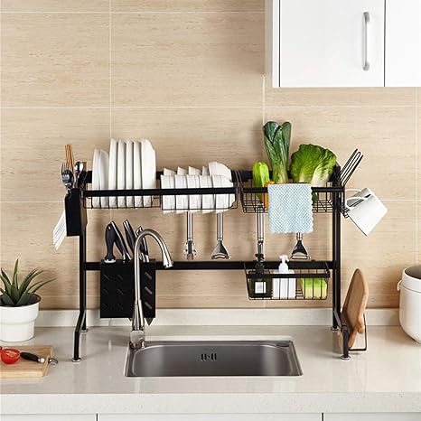 Amazon.de: Küchenregal Organizer Dish Wäscheständer über Spüle
