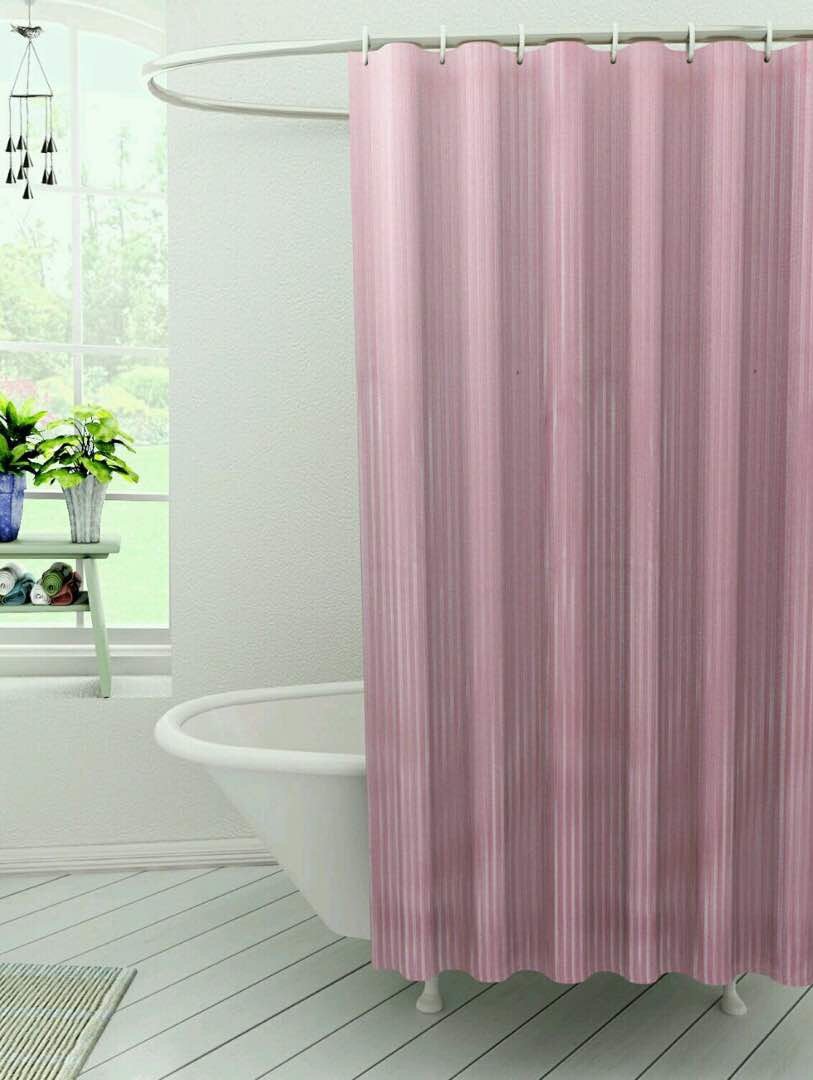 Shavin 54 X 108 Inch Pvc Plastic Self Lining Shower Curtains Pink