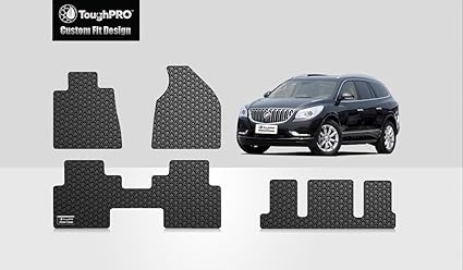 Toughpro Gmc Acadia Floor Mats Set 3rd Row Fit Bucket Seats Only All Weather Heavy Duty Black Rubber 2007 2017