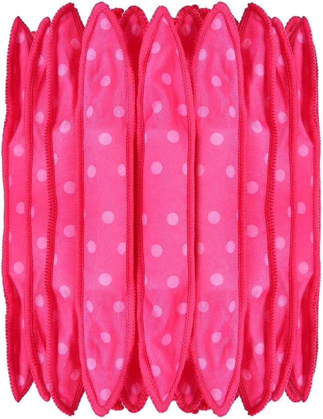 30 Pcs Foam Hair Curlers Rollers Sponge Pillow Hair Rollers Soft Flexible DIY Hair Styling Roller Tools for Long Medium Short Hair Rose Red