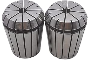HIM1MY ER32 1/4 Collet Set 2pcs,Spring Collet Set for CNC Engraving Machine and Milling Lathe Tool