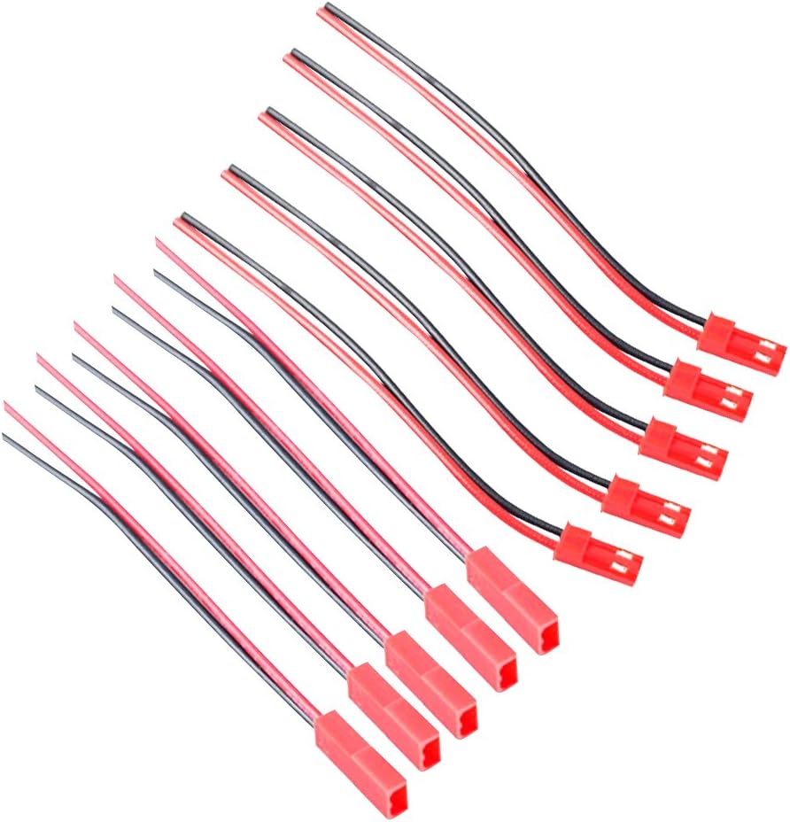 LQZ(TM) 5 Pairs 100 mm JST Connector Cable Plug Micro Male Female Adapter for RC Helicopter