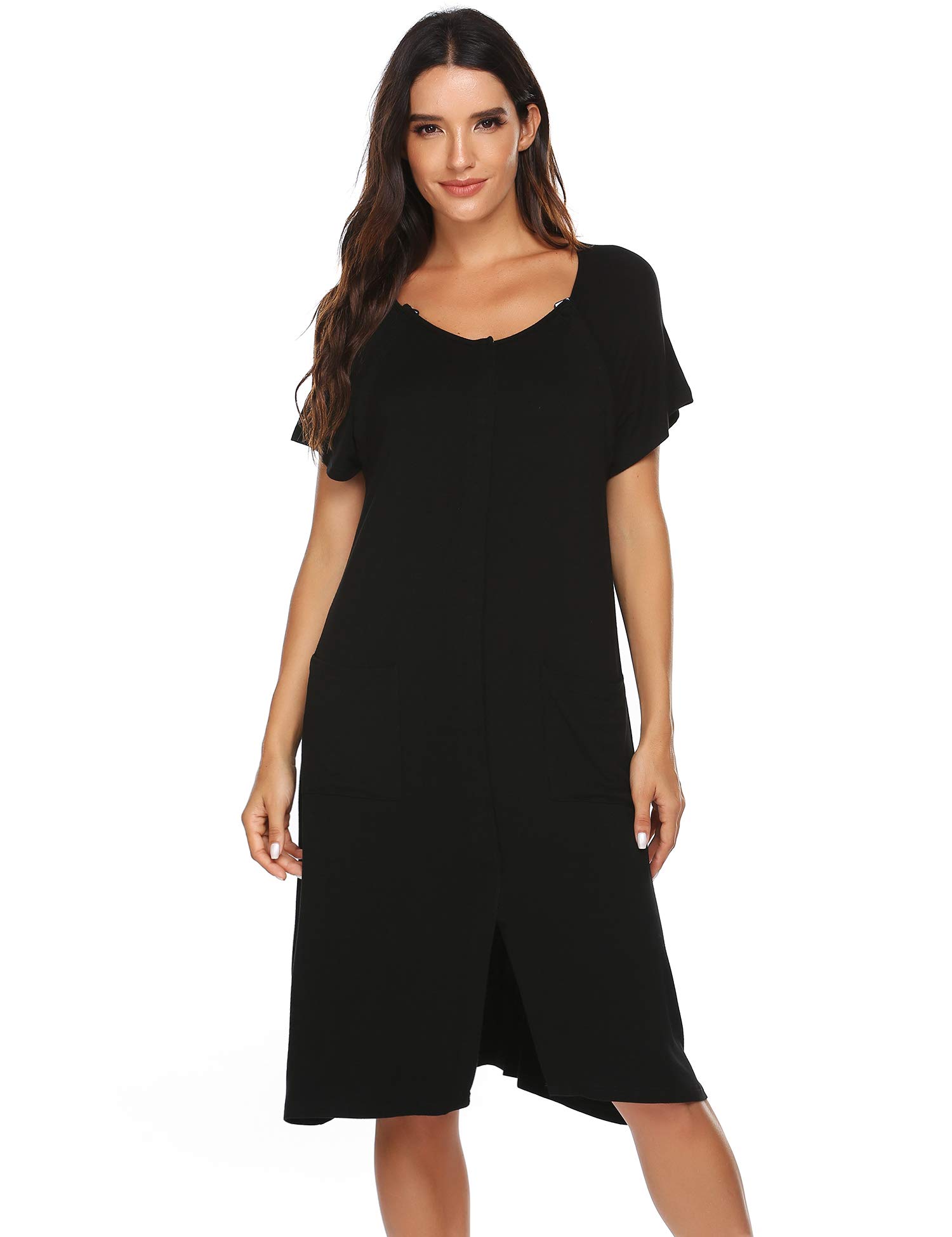 Ekouaer Womens Delivery Gowns for Hospital Labor Gown Nursing Breastfeeding Nightgown