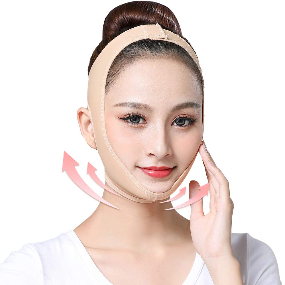 Double Chin Reducer Strap, Reusable Pain-Free V Line Face Lifting Belt Bandage Great for Women Men Eliminate Sagging Skin, Lifting Firming Skin, Anti Aging, Anti Wrinkle: Beauty