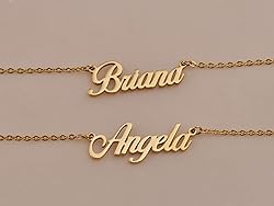HUAN XUN Customized Custom Simple Any Name Necklace