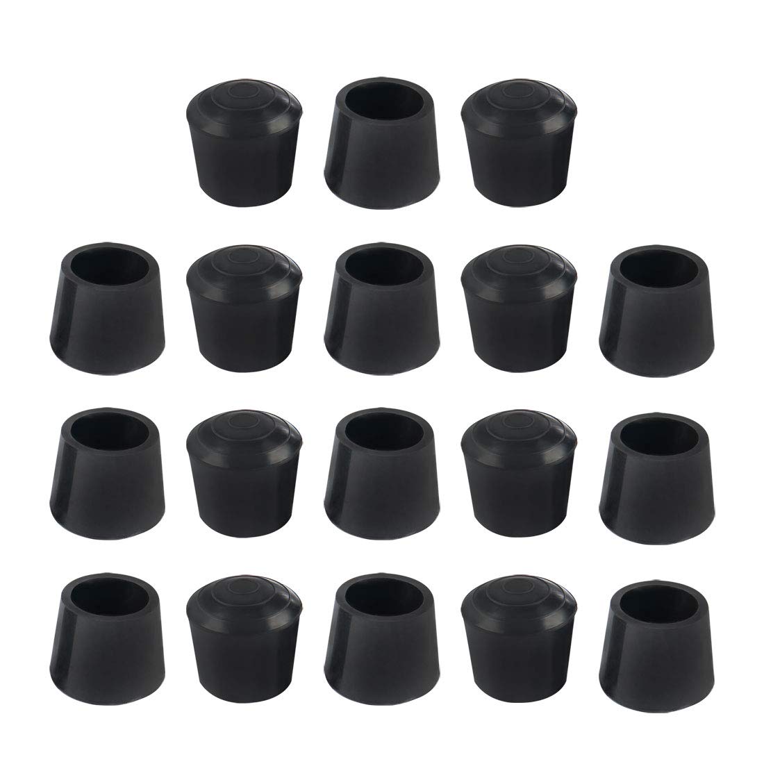 sourcing map 18pcs Chair Leg Tips Caps 19mm 3/4 Inch Rubber Furniture Table Feet Cover Floor Protector Reduce Noise Prevent Scratches