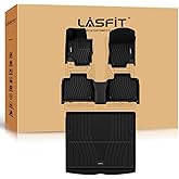 LASFIT Floor Mats & Cargo Mat for Mercedes Benz GLE SUV 2020-2026 350/450 /450e /580/53 AMG /63 AMG S (Fit 5 Seats, Not Fit Coupe), All Weather TPE Car Mats for GLE Floor Liners & Trunk Mat