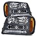 HEADLIGHTSDEPOT Halogen Headlights Compatible With Chevrolet Trailblazer 2002-2009 Includes Left Driver and Right Passenger Side Headlamps