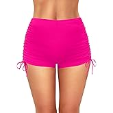 Women High Waisted Swim Shorts - Tummy Control Adjustable Side Tie Bathing Suit Bottom 2025 Boy Shorts