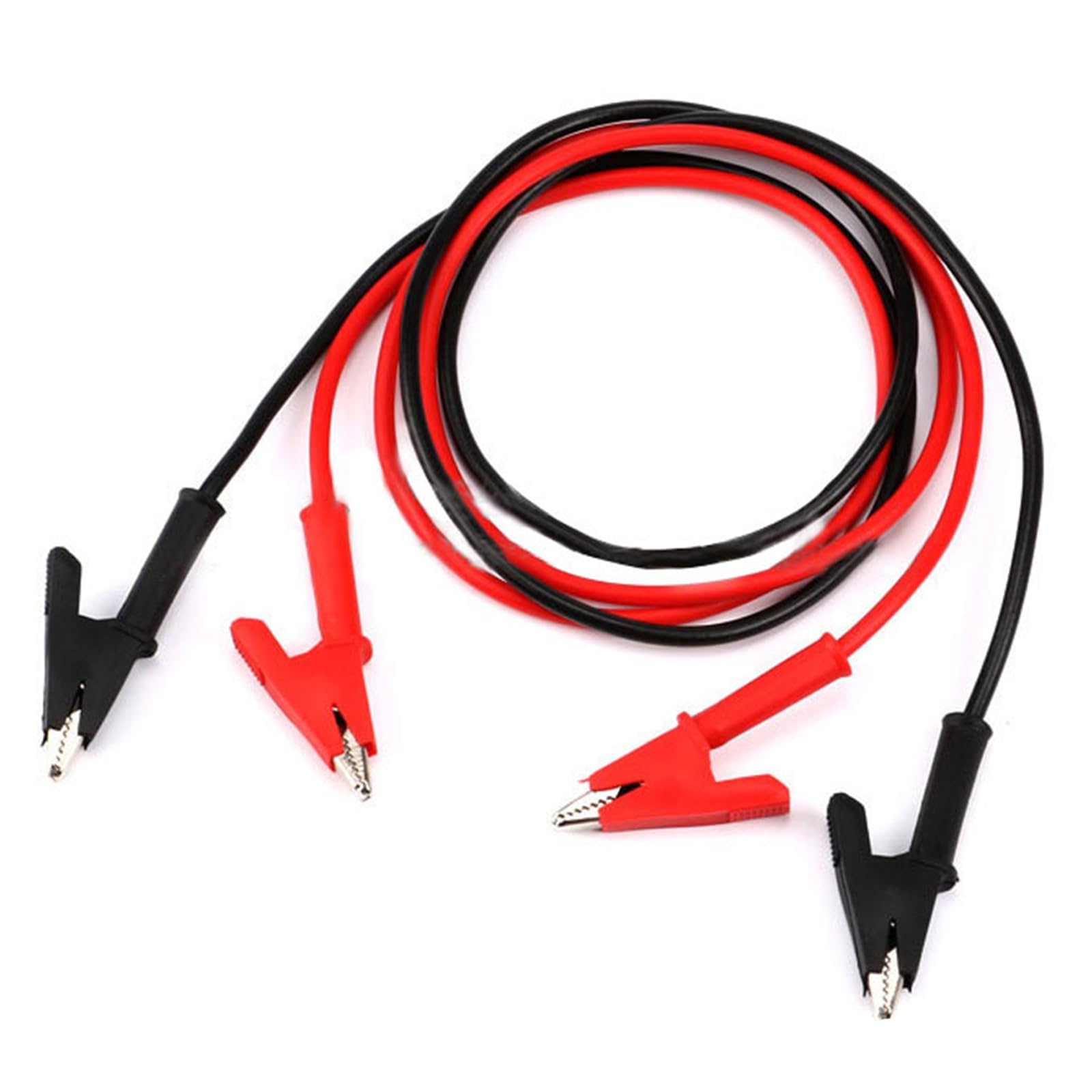 1 Pair Alligator Clips with Wires 1M 1000V/15A/CAT III/IV Alligator Clips Electrical Lab Heavy Duty Test Wire Alligator Clamps