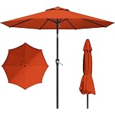 Tobeos 10FT Patio Umbrella, Outdoor Umbrella with Push Button Tilt and Crank, 8 Sturdy Ribs, UV Protection &amp; Waterproof Market Umbrella for Pool, Backyard, Beach,Deck