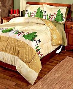 Amazon.com: 3-Pc. Reversible Full/Queen Christmas