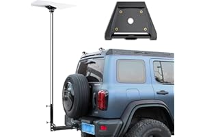 Starlink Gen 3 Pole Mount, Ybervont Starlink Trailer Hitch Mounting Kit, Fits 2 in Square Receiver Tube Opening, with 100 in Stainless Steel Removable Mast, Starlink RV Mount with Gen 3 Pipe Adapter