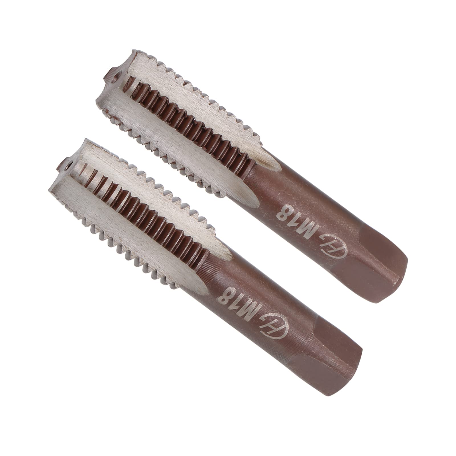 CoCud Hand Threading Taps, M18 x 2.5 Thread, Metric Alloy Tool Steel Screw Tapping Taper Bottom Tap - (Applications: for Machine Thread Repair), 1-Pair