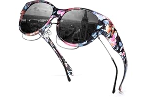 Trysee® Polarized Fit Over Sunglasses for Women, Trendy Oversized Wear Over Glasses Shades UV400 Protection TS5779