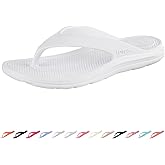 totes Women's Everywear Ara Thong Sandal, White, 11