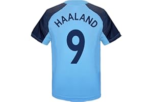 MANCHESTER CITY FC Manchester City Football Club Official Gift Boys Poly Training Kit T-Shirt