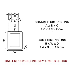 Master Lock Red Lockout Tagout Safety Padlock with