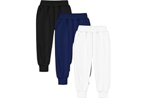 Guicizi Boys Sweatpants Jogger Pants Soft Kids Sweat Athletic Pants with Pockets Drawstring Boys Workout Clothes Size 2-14