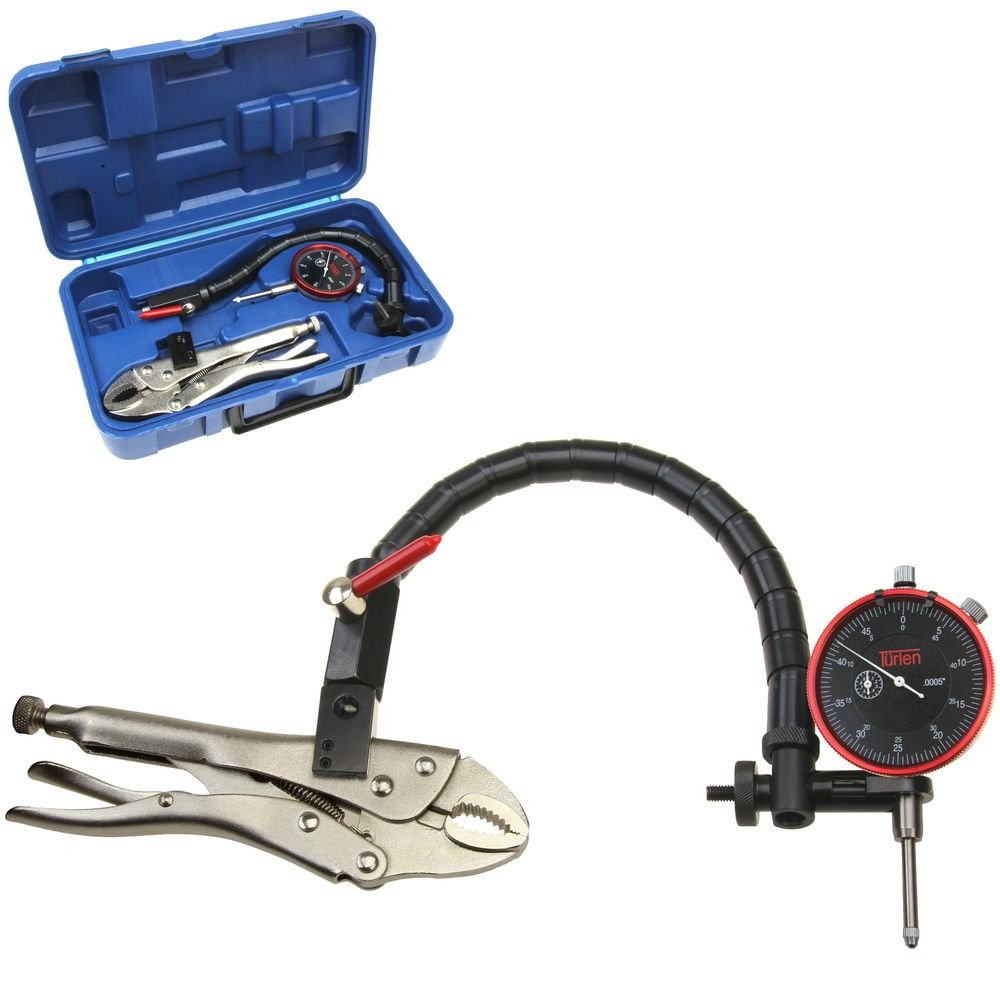 Türlen Disc Brake Rotor and Ball Joint Runout Gauge Set Dial Indicator