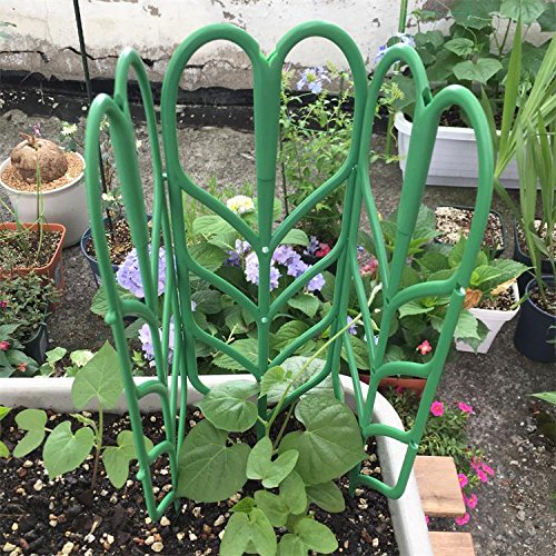 ASSR Garden Trellis, DIY Garden Plant Pot Leaf Shape Mini Climbing Trellis Plant Support(9 Pack)