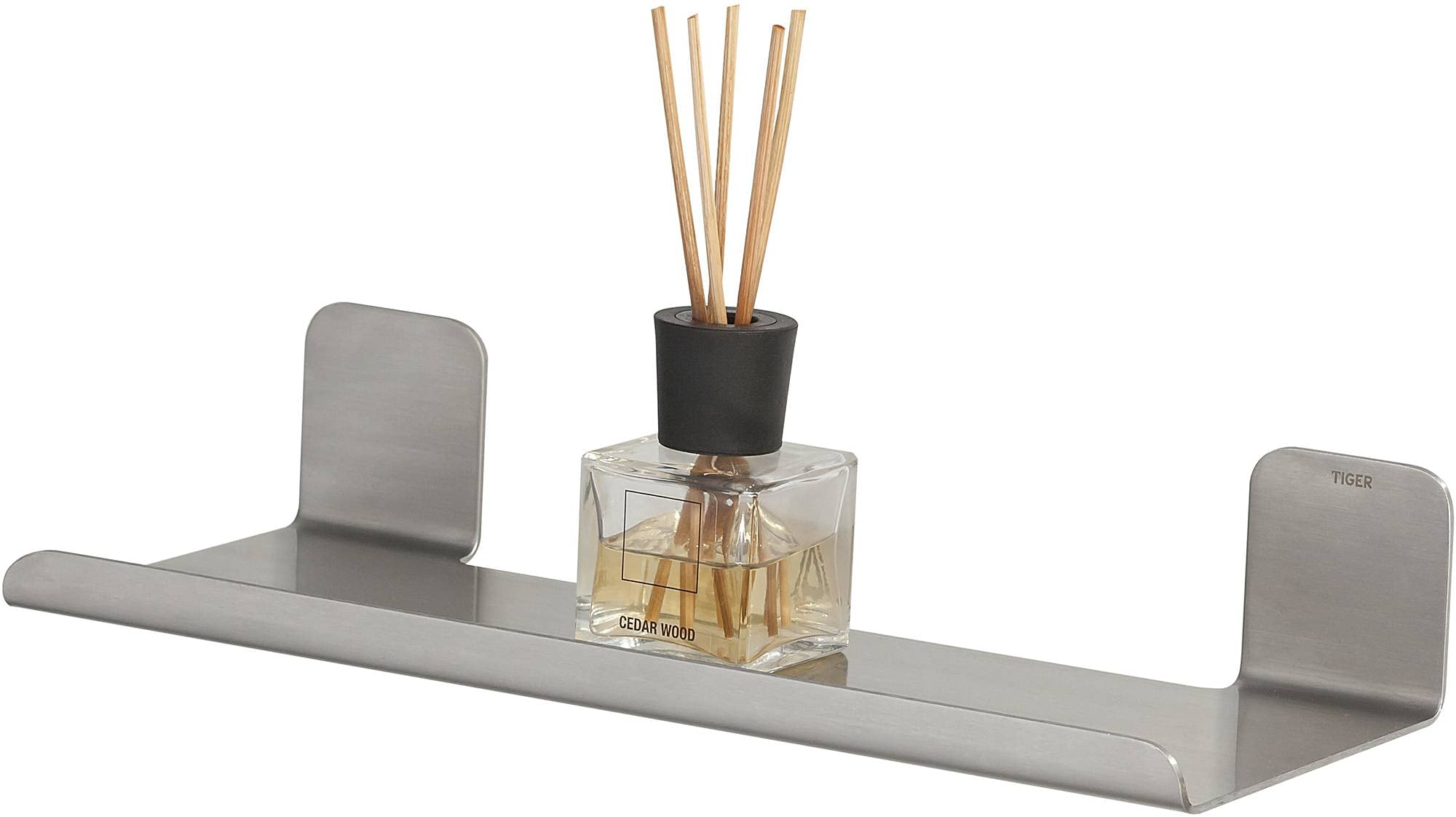 Tiger Colar Bathroom shelf 30 cm Brushed stainless steel