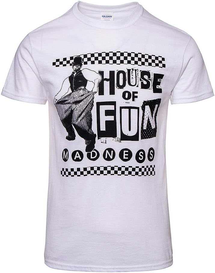 Official T Shirt Madness Ska Band 'House of Fun' White