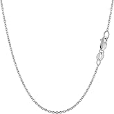 Jewelry Affairs 14k White Gold Cable Link Chain Necklace, 1.4mm