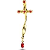 CM Crareesi Mania Dagger Belly Button Rings Gold Belly Rings for Women 316L Stainless Steel Belly Button Piercing 10mm Navel Piercing Jewelry 14G Cool Style Belly Piercing Jewelry