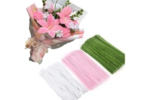 RSACCSKY 300 Pcs Thick Pipe Cleaners Craft Supplies 3 Assortment Pastel Macaron Color Chenille Stems for Art and Craft Projects Creative DIY Decorations (Lily color-300pcs)